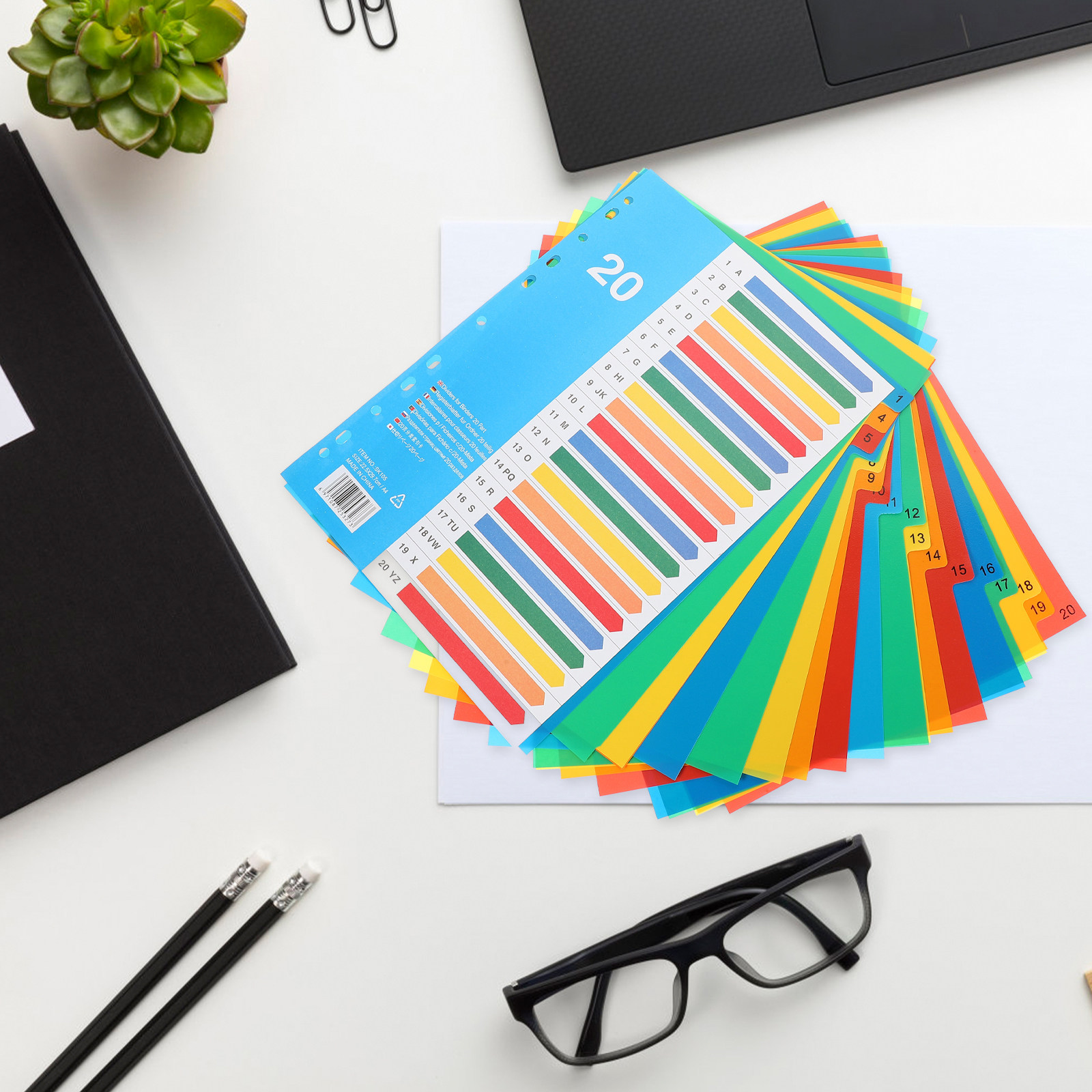 5Pcs Binder Dividers Colorful  - огляд і ціна Tab Divider A4